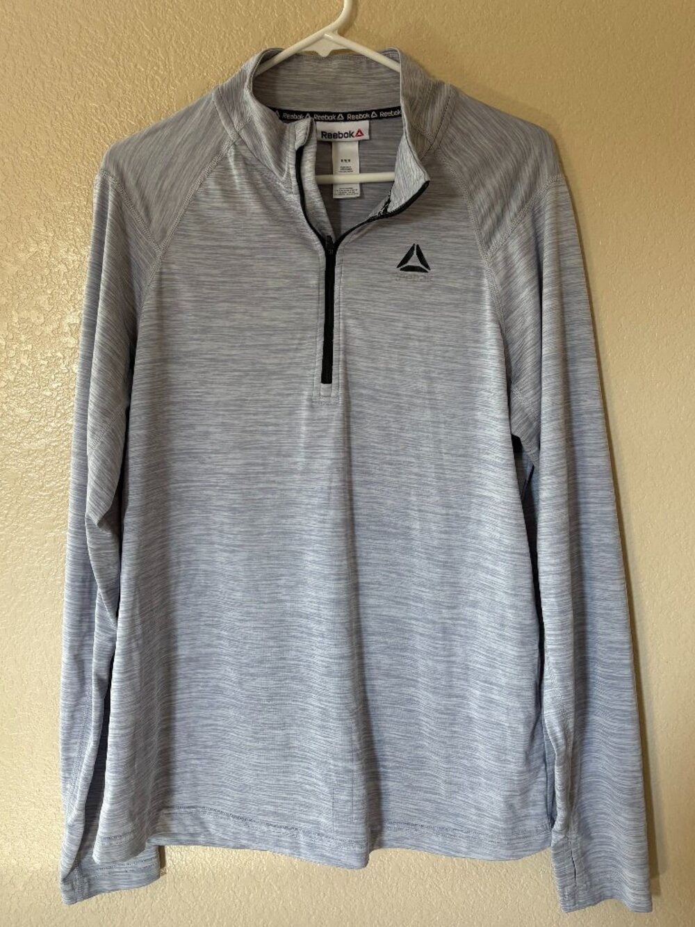 Reebok Gray Quarter Zip Athletic Pullover Medium